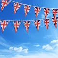 Drapeau de l'union Jack 3M 12 banderoles guirlandes décoration de fête en coton royaume-uni