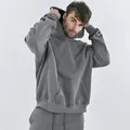 Sweat-shirt à capuche en coton pour hommes vêtement de marque de qualité gym d'hiver Fitness