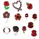 Eanmel Red PopMED Broches pour femmes UK "Lest We Forgot" Pin Fleurs commémoratives Epaulettes