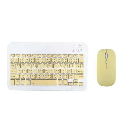 Clavier souris sans fil thaïlandais et espagnol pour IPad Bluetooth Android IOS Windows