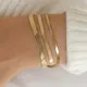 Vnox – Bracelet minimaliste en chaîne serpent pour femmes chaîne à chevrons avec lame de couleur or