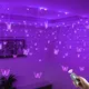 Guirxiété de rideaux de glaçons papillon LED nickel é guirlandes lumineuses décoration