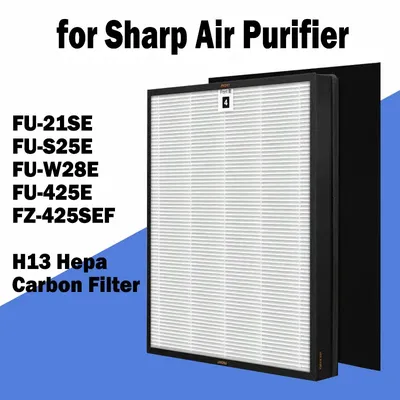 Sharp – purificateur d'air FZ 425SEF H13 filtre HEPA et feuille de carbone pour FU-21SE FU-S25E