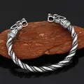 Bracelet ouvert tête de dragon gothique vintage pour hommes et femmes bracelet viking bracelets de