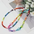 Boho-Breloque de téléphone en émail nickel é arc-en-ciel pour filles tour de cou collier lanière