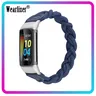 Wearlizer-Bracelet de montre en nylon tressé pour Fitbit Charge 5 bande élastique tissée pour