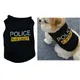 Costume de Police Cosplay pour chien gilet élastique noir chiot T-Shirt manteau accessoires