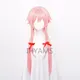 The Future Diary – perruque de Cosplay synthétique Yuno Gasai longue et lisse rose avec ruban