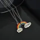 Collier de couple arc-en-ciel Chia Stitching Coussins pendentif meilleur ami bijoux ras du cou