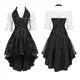 Robe Corset Steampunk pour Femme Vêtements Gothiques Noirs Cosplay Blouse Grande Taille 7.5