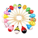 Maracas en bois coloré pour enfa...