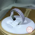 Bague de Mariage en Argent Sterling 925 pour Femme Bijoux de ix Cadeau Micro Pave Uto AAA