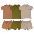 Polo à Manches Courtes en Coton pour Bébé Garçon et Fille de 0 à 5 Ans Vêtements d'Été