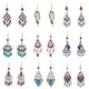 Boucles d'oreilles bohèmes en biscuits multicolores pour femmes bijoux en cristal ethnique gitane