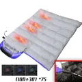 Sac de couchage électrique 4 zones en duvet de coton 3 vitesses USB matelas de Camping