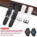 Bracelet de montre pour Casio MCW-100H/110h/w-S220/HDD-S100 WV-200/AE-2000/2100 en résine 16mm