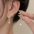 Boucles d'oreilles en cristal Zircon pour femmes et filles en forme de cœur et de papillon