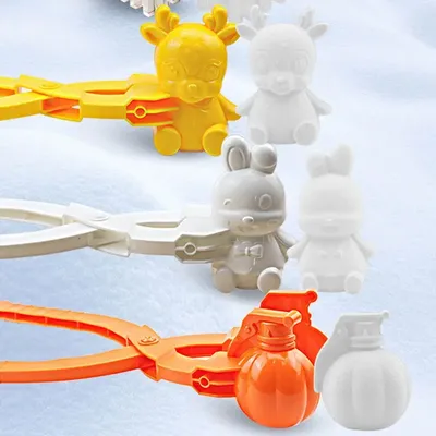 Moule à boule de neige en forme d'animal pour enfants pince à fabricant de boules de neige moule à