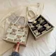 Petit sac fourre-tout en lin japonais pour étudiants sac à lunch sac à bandoulière frais nouveau