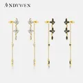 ANDYWEN-Boucles d'oreilles papillon en argent regardé 925 et or pour femme boucle d'oreille