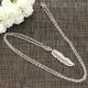 Collier Ras du Cou avec Plumes et Cuir oral elu pour Homme et Femme Bijou Long en Argent 45x11mm