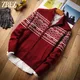 ZERZ-Cardigan vintage en acrylique pour hommes tricots chauds pulls classiques décontractés