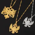 Albanie Feel Eagle Danemark ge Pendant Necklace Gold and Silver Document JoCool Jewelry