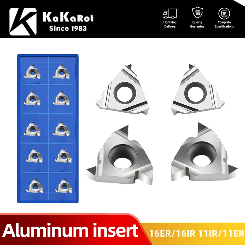 KaKarot 16ER AG60 16IR AG55 11IR A60 11ER A55 inserts en carbure outils de tournage de filetage outils de tour outils CNC inserts de filetage en aluminium