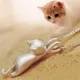 Collier à pendentif chat argenté pour femmes et filles chaîne longue givrée et brillante bijoux