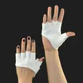 Gants en cuir PU sans doigts pour hommes et femmes mitaines de pole légiti demi-doigt mode