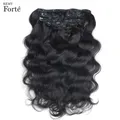 Extensions de cheveux humains Body Wave à clipser Remy Forte document naturel 24 " 7 pièces