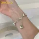 QMCOCO-Bracelets en forme de U en argent pour femme bijoux de fête bracelets en forme de cœur
