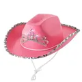 Chapeau de Cowboy rose pour femme et fille chapeau de fête pour Costume de vacances