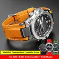 Nouveau bracelet de montre en cuir véritable mol acier coeur montre GST-B400 série GST-B400BD