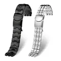YCS-Montre en acier inoxydable pour homme bracelet convexe accessoires de montre en métal fin