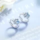 Boucles d'oreilles à clous en argent sterling 925 bijoux en Zircon bleu griffe de chat pour