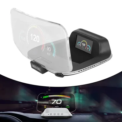 Affichage tête haute pour toutes les voitures GPS de navigation compteur de vitesse OBD2