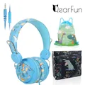 Écouteurs filaires licorne avec micro casque de jeu Animal Jack Audio pour enfants bandeau 3.5mm