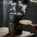 Théière japonaise unique en grès poêle à charbon de bois brassage de thé Kung Fu service à thé