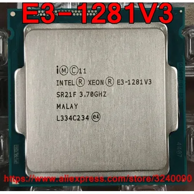 Processeur Intel Xeon E3-1281V3 3.70GHz 8M 80W Quad Core E3 1281V3 LGA1150 livraison gratuite