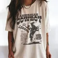 T-shirt de cow-boy américain rétro pour femmes t-shirts graphiques vintage t-shirts hiphelicopter