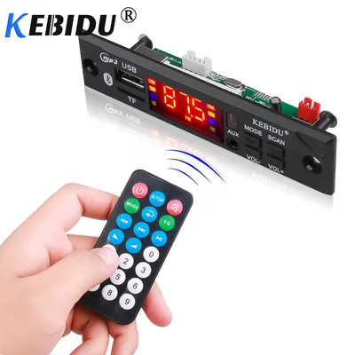 Kebidu-Carte décodeur Bluetooth sans fil pour voiture lecteur MP3 avec télécommande USB TF radio
