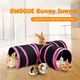 Tunnels et tubes de lapin pliables cachette de lapin à 3 voies jouets de tunnel d'activité pour