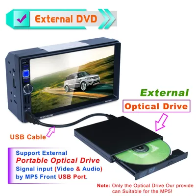 Voiture Universel USB 2.0 Portable Externe Ultra Vitesse CD-ROM Lecteur DVD Lecteur De Disque De