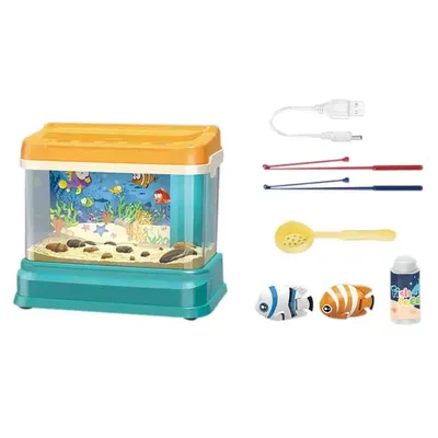 Poisson précieux pour enfants jouet de simulation jouet d'aquarium magnétique plug-in USB adapté
