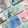 Coque de téléphone personnalisée en silicone souple avec nom en marbre coque personnalisée rose et