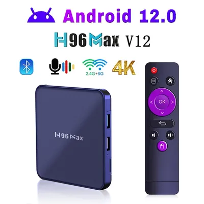 Boîtier Smart TV H96 Max Android 12 RK3318 Décodeur Vocal Google WIFI Récepteur Lecteur