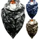 Foulard TRIANGLE épais pour hommes et femmes avec attache à boucle pour le cou imprimé Floral