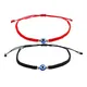 D0LC – Bracelet à ficelle noir et rouge 2 pièces/ensemble Bracelet mauvais œil pour femmes et
