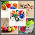 Porte-clés boule de billard en PVC pour homme pendentif de sac mini porte-clés de voiture